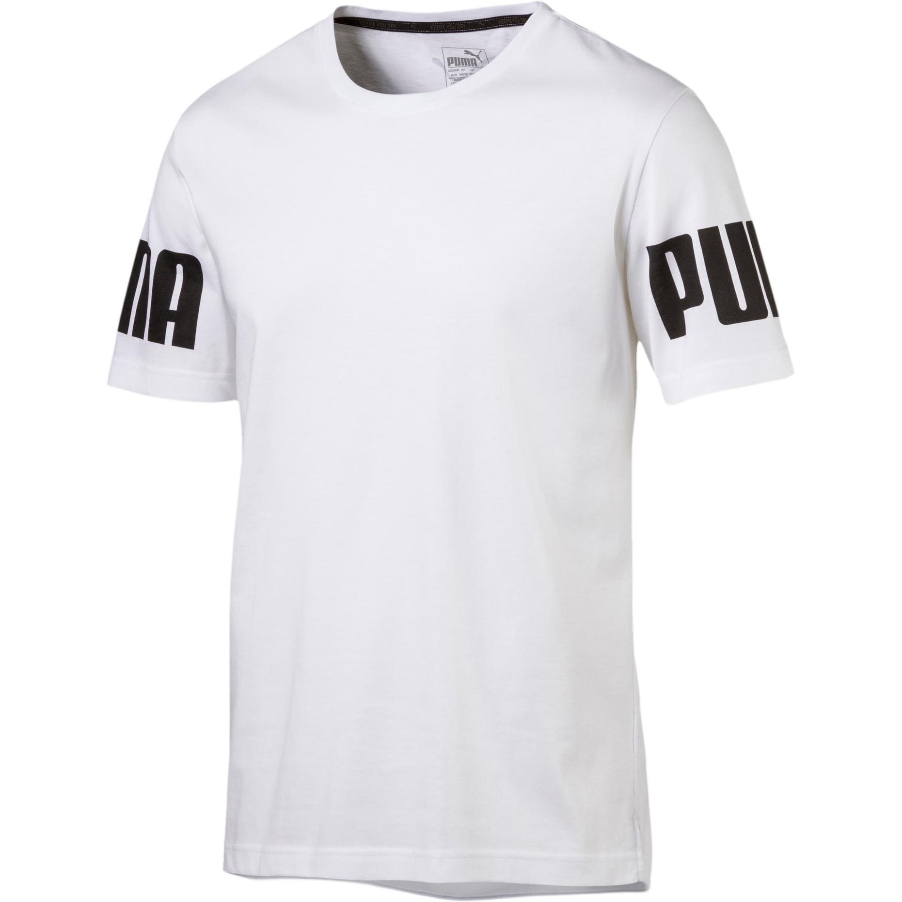 PUMA Rebel Cuff Printing Short Sleeve White Men s 584744-57 XL