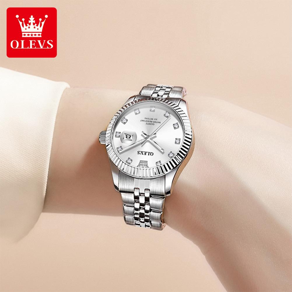 OLEVS Elegant Ladies Watch Luminous Waterproof Date Wristwatch For Woman Quartz Women's Watches