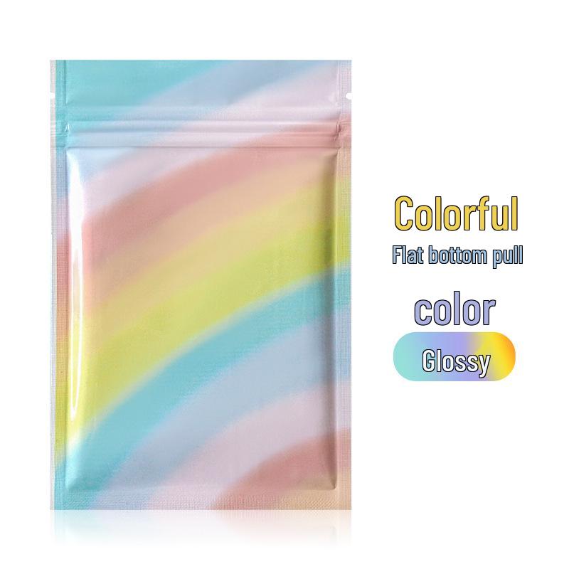 Colored Self-Sealing Plastic Bags: Aluminum Foil Zipper Storage and Food Packaging