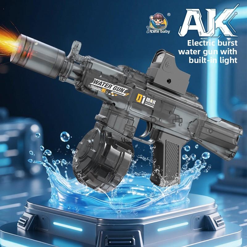 Non-Toxic Summer New Ak47 Electric Water Gun Pistol Shooting Toy Full Automatic Shoot Outdoor Toy For Children Adults Gift