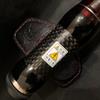 Leathercraft for Anglers (LCFA) Kurodai Kobo Carbon Fiber Elbow Pad Cover, Embossed Enamel, Black