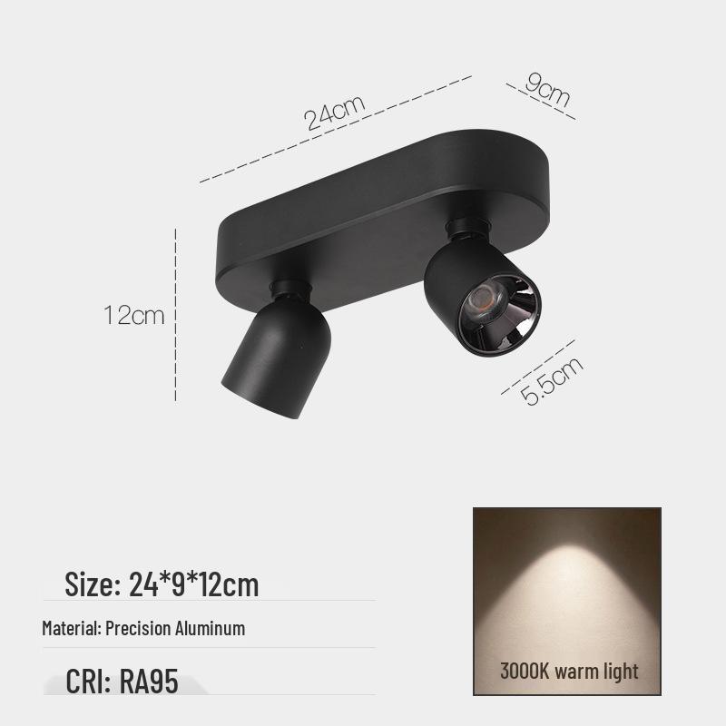 Adjustable Anti-Glare Folding Ceiling Spotlight with High Color Rendering for Household or Picture Lighting