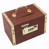 Locking Wooden Money Storage Box with Password Lock Vintage Wooden Treasure Chest Currency Money