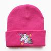 New autumn and winter warm woolen hats for male and female students, unicorn knitted hats, cute pullover hats, ski hats