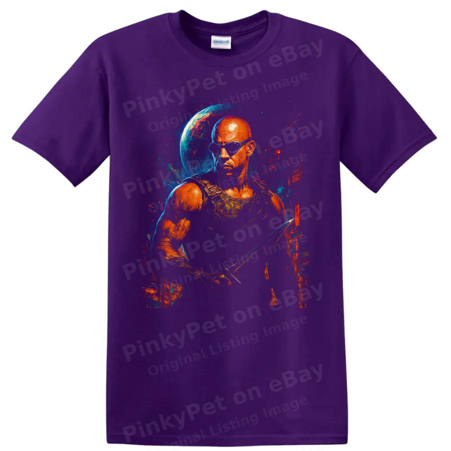 Riddick The Chronicles of Riddick Sci Fi Warrior T Shirt Cosmic Art Tee Space