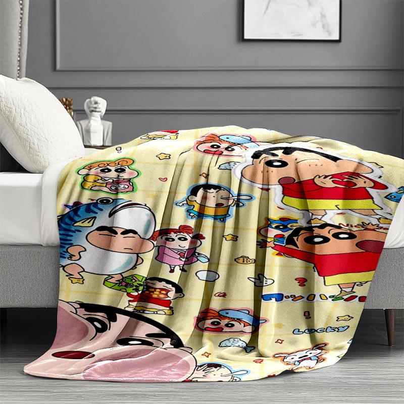 Crayon Shin Print Blanket - Soft & Comfortable, for Bedroom, Travel, Sofa, Home Decoration - Birthday Christmas Gift for Friend