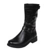 2021 Autumn/Winter Plus Size Women's Leather Boots - European American Style