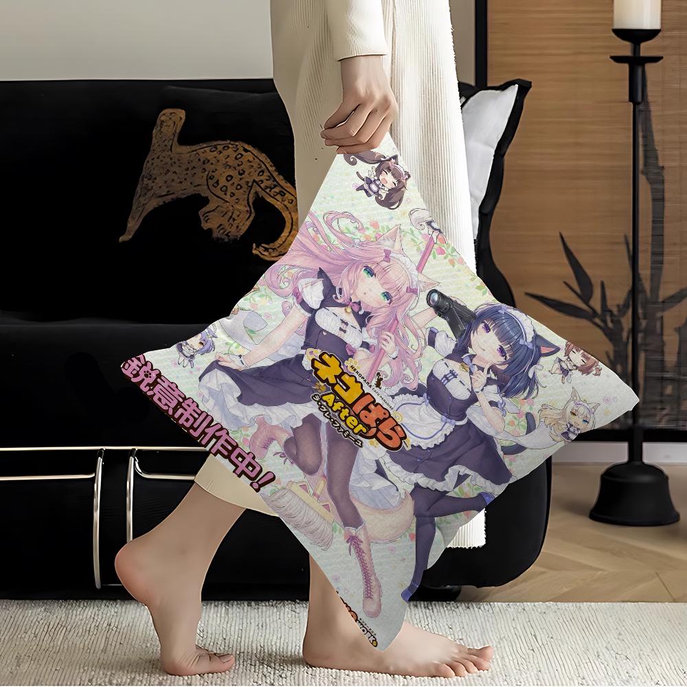 Nekopara Neko Anime Pillow Cover Design cushion Cover decor Holiday Decorati