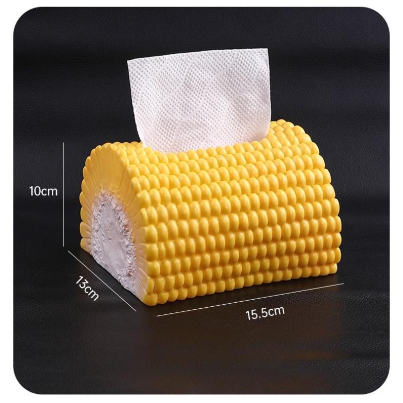 Corn Tissue Box Creative and Funny Living Room Coffee Table Tissue Box Napkins Paper Boxes Household Desktop Decorations