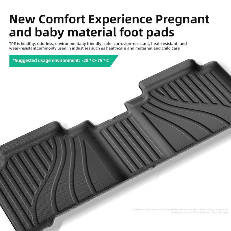 Car Floor and Trunk Mats for Toyota BZ4X/Subaru Solterra - TPE Material, Cross-Border Compatible