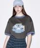 Koldeubeullaengkis Melting Lp Ringer Oversized Short Sleeve T-Shirt Charcoal