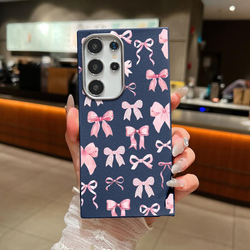 

Розовый бант с принтом ударопрочный TPU тонкий чехол для Samsung S25 S24 FE S23 Ultra S22 S21 A56 A36 A55 A16 A35 A15 матовая кожа текстура мягкий чехол для телефона Samsung A16 синий