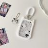 Cute Cat Photocard Holder With Elastic Rope Card Holder Idol Photo Storage Card Display Protect Pendant Bag Decor Keychain Gifts