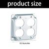 2Pcs Safety Electrical Box Covers Metal 4x4Inch Outlet Plates Zinc Alloy Childproof Easy Installation for Junctions Box