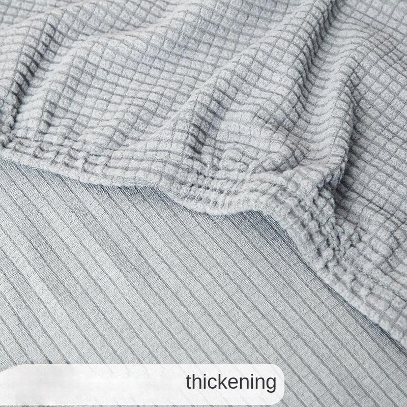 Copridivano senza braccioli elasticizzato, copridivano letto, copridivano elastico, copridivano in tessuto jacquard con piccoli quadri, in spandex testurizzato, lavabile in lavatrice