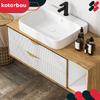 Kotarbau® Modern Edge Furniture Handle Aluminum Matte Gold 192 / 212 Mm Set Of 10
