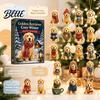 Winter Theme Pendant Set Dog Advent Calendars 2026, 2D Acrylic Ornaments Christmas Countdown Calendar, Creative Holiday Gift Box Cute Flat Puppy