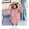 Girls Winter Fashion Cotton Jacket For Children Mid-Length Coat Girl Cotton Padded Jacket With Bag