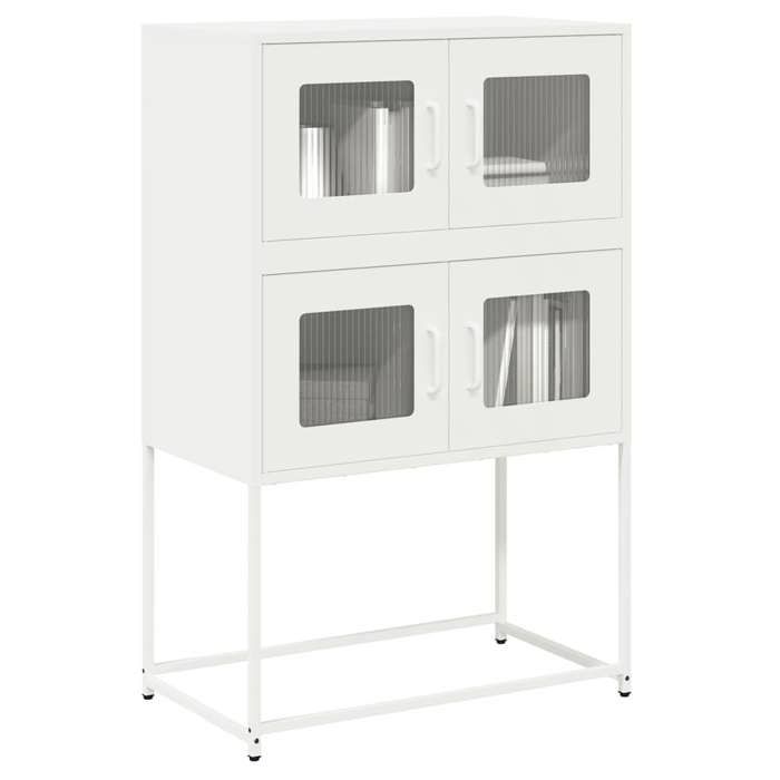 VidaXL Buffet haut blanc 68x39x107 cm acier 853349
