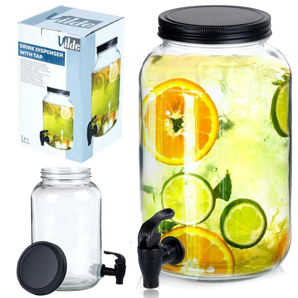 Glas-Getränkebehälter mit Zapfhahn 3,2 l