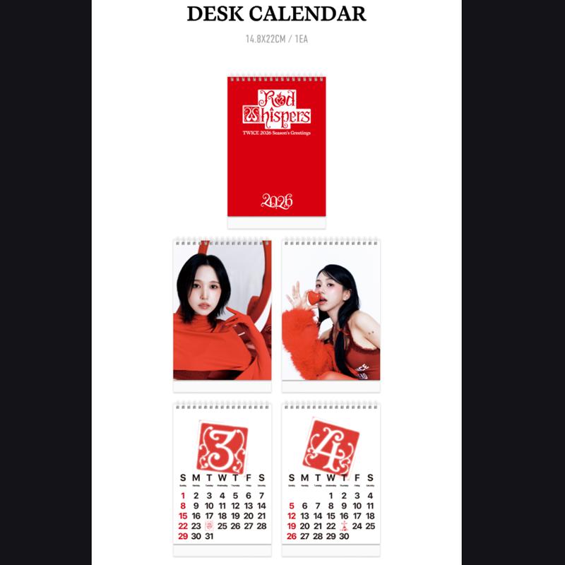 [Pre-order] TWICE-2026 SEASON'S GREETINGS [RED WHISPERS](Online Benefit)