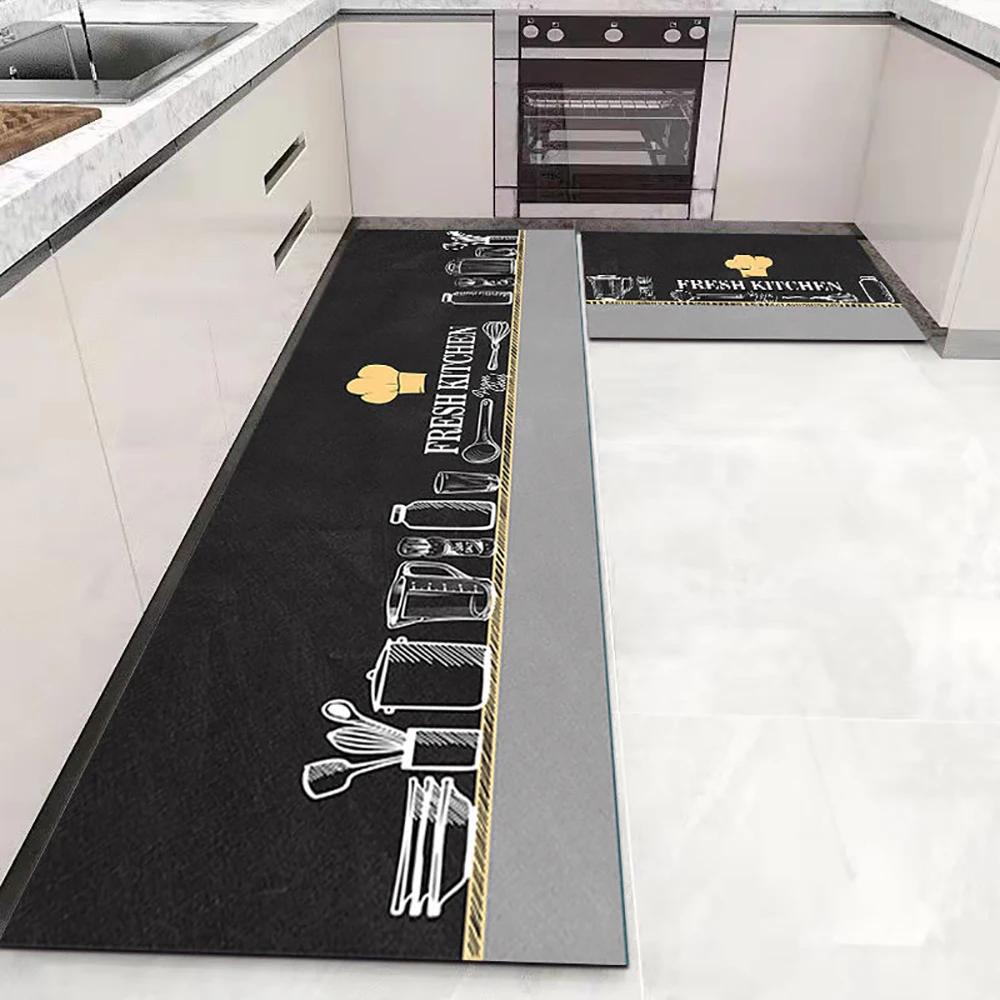 Tappetino da cucina Tappeto a striscia lunga per corridoio della camera da letto Tappeto morbido e antiscivolo Tappetino per ingresso Accessori da cucina