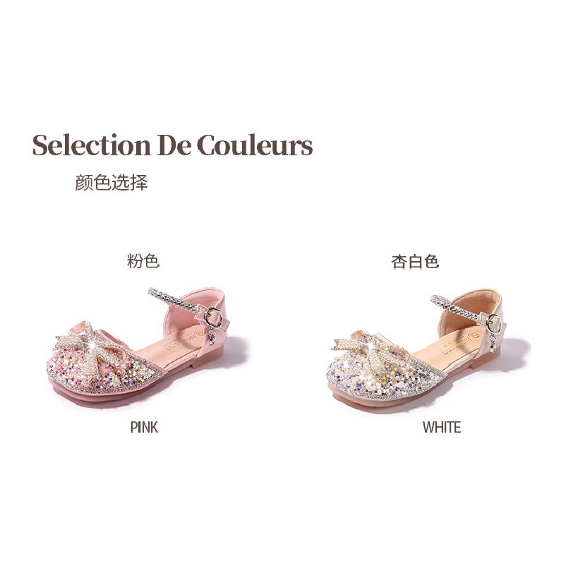 Girls Sandals Little Girls Princess Shoes Baby Girls Summer New Crystal Shoes Children's Flat Shoes Soft Sole Shoes