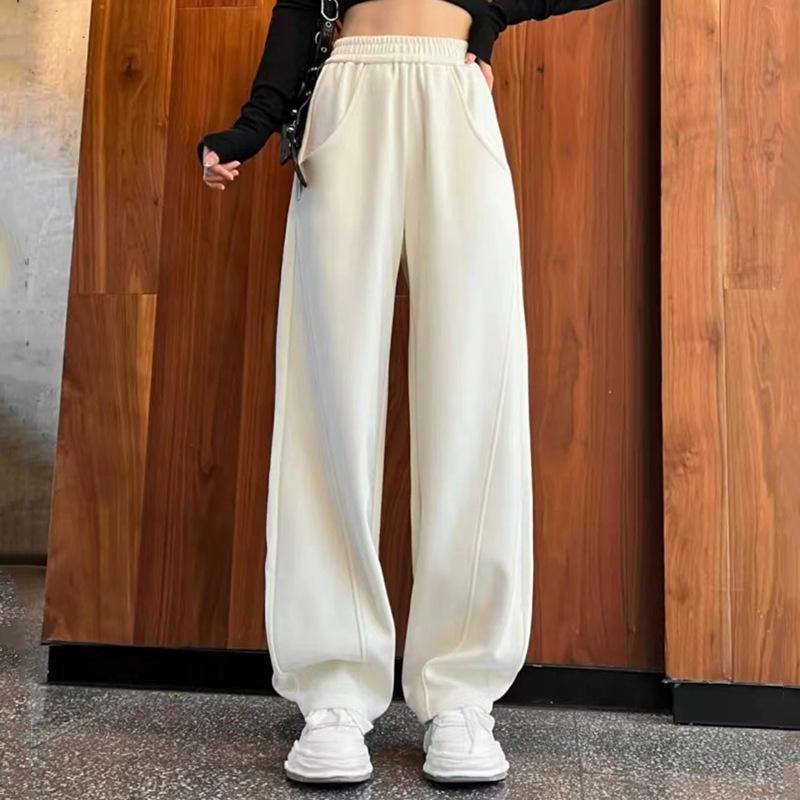 2025 Frühling Damen High Waist Schlankmachende Weitbein Shuffle Dance Hose