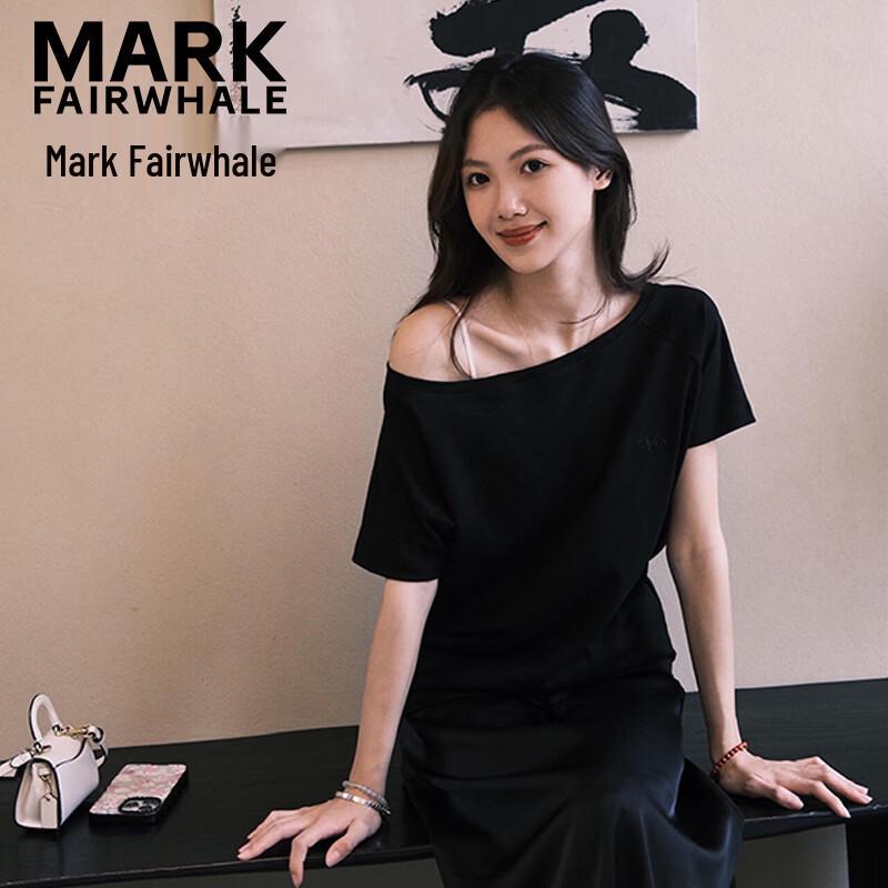 MARK FAIRWHALE Women s Off-Shoulder Short Sleeve T-Shirt L чёрный