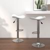 Day and Night - Day and Night Kitchen Stool 2 Pcs Chromed Steel White Faux Leather