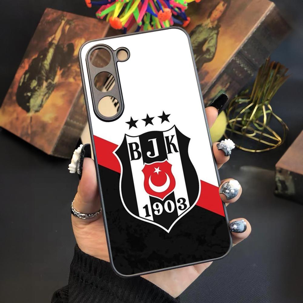 A-Fashions Besiktas BJK Handyhülle Für Samsung Galaxy S25 S24 S23 S22 S20 S21 Note20 Ultra Plus Fe Farbige Silberne Hülle