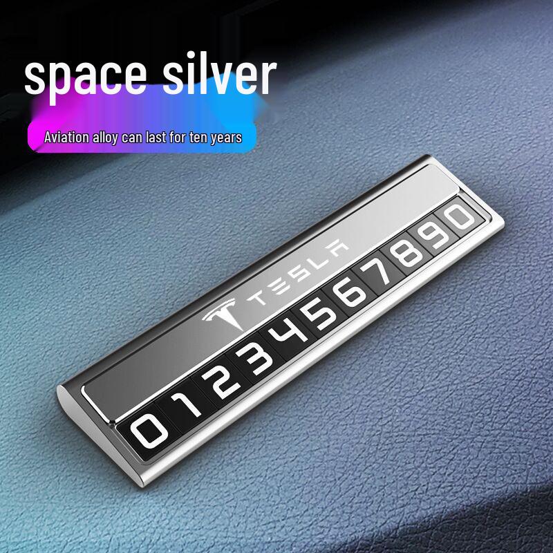 High-End Alloy Hidden Temporary Phone Number Plate for Car Parking