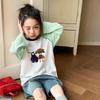 Girls' Long-Sleeve Breathable Sun Protection Casual Color Block Top