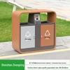 Stainless Steel Outdoor Trash Can: Large Sanitation Bin for Fruit Peels and Waste