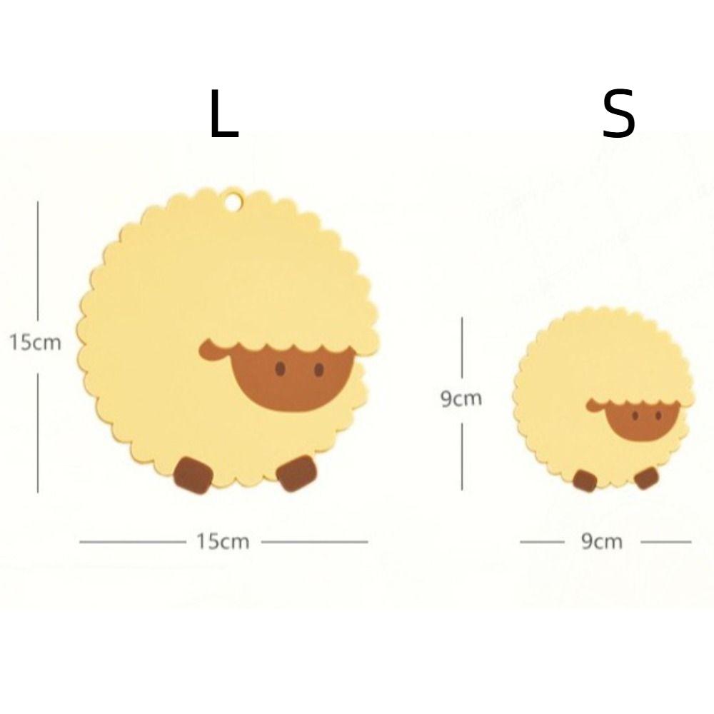 4PCS Thickened Cartoon Sheep Cup Coaster Waterproof Mug Holder Tea Coaster  Dinner Table Decor