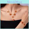 Winter Fashion Maple Leaf Necklace With Asymmetric Design And Alloy Material For Casual Look