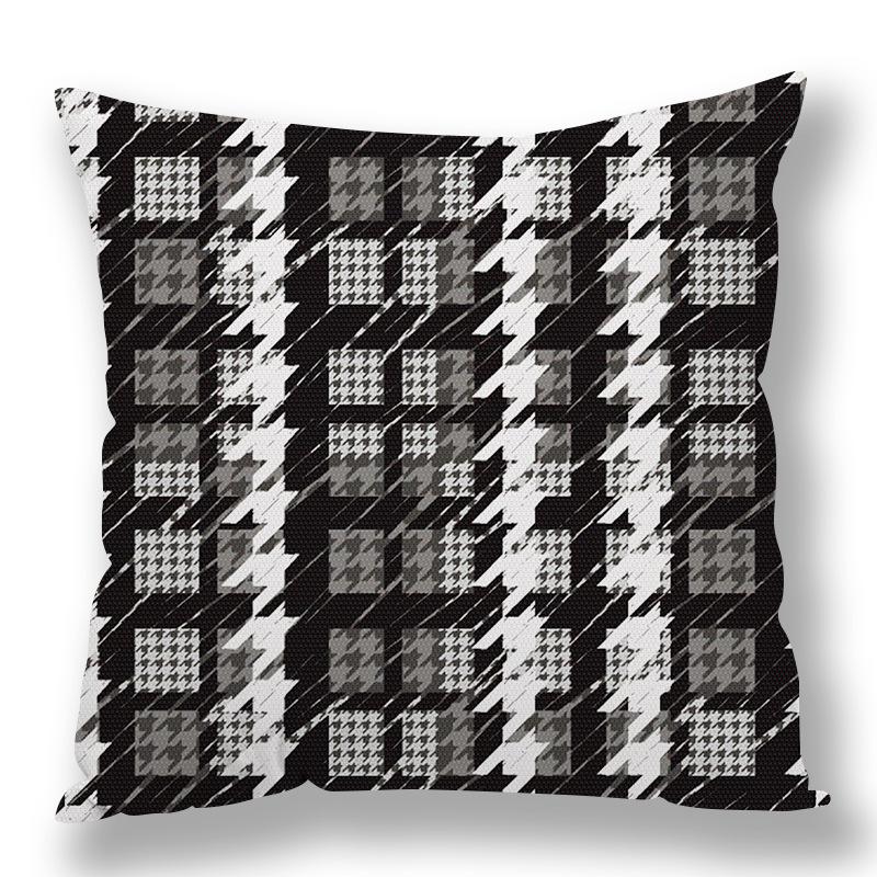 Abstract Houndstooth Geometric Pillow Cover Design Pillow Waist Premium Durable Quality Useful Practical Reliable