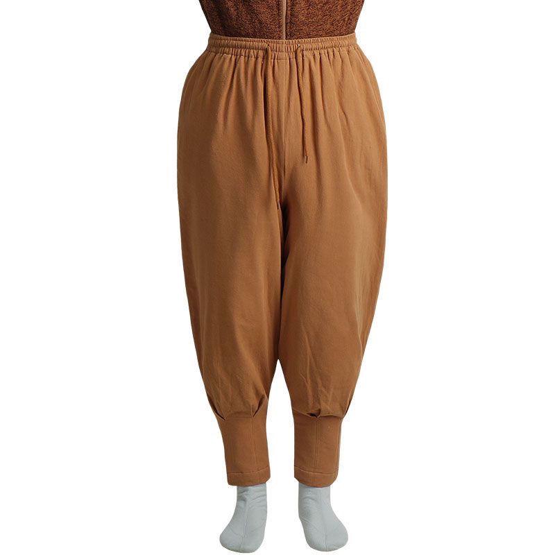 

Unisex Winter Linen-Cotton No-Tie Leggings & Monk Robe - Warm, Thickened Style for Masters 26
