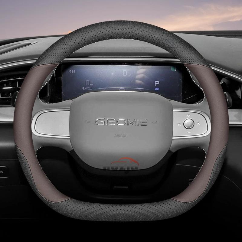 Leather Car Steering Wheel Cover for Geely Geome Geometry A C Steering Covers Steering Covers