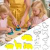 Baking Cracker Cutter Stainless Steel Bread Cutter Kit Nonstick Desserts Making Tool For Muffins Bread Chocolate Dough Soft