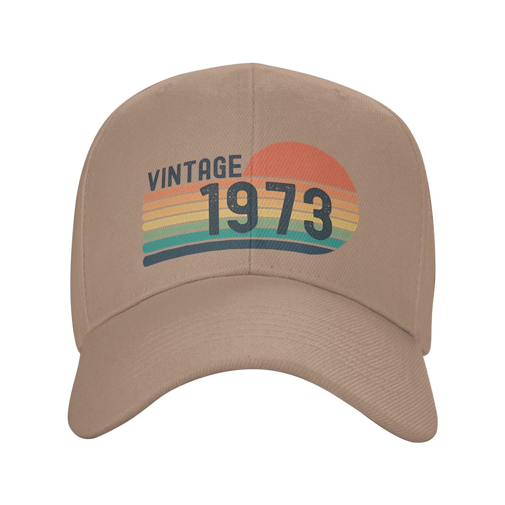 Vintage 1973 2 Casual Baseball Cap  Hunting Camping Hip Hop Hats Summer SunProof Unisex Men Y2k Cute Snapback Cap