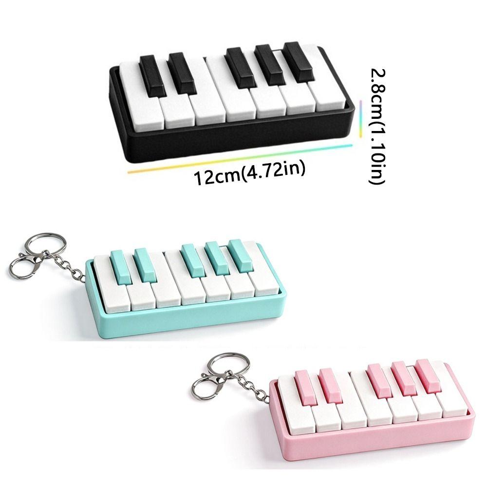 Novelty Piano Stress Clicker Keychain 3D Printed Piano Key Fidget Figurine Gift for Music Lovers