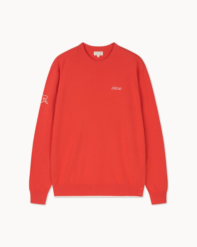 Antomas Spaceship Round Neck Knit Men'S - Orange