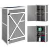 Wooden Small Shed Garden Storage Shed With Shelves And Bolt Latch 75L X 56W X115H Cm Grey