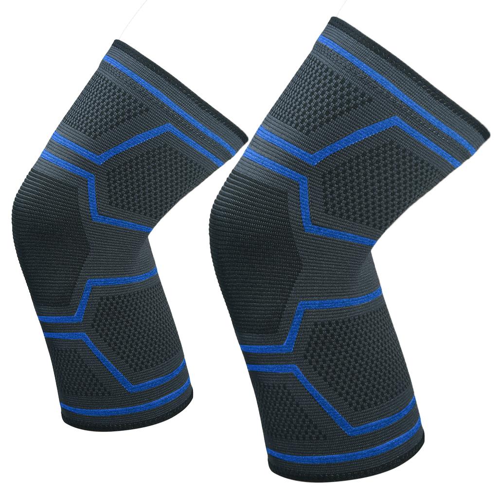 New Silicone Non-slip Sports Knee Pads Basketball Running Fitness Knee Pads Support Outdoor Mountaineering and Cycling Knitted Knee Pads