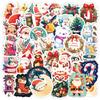 50 Christmas Theme Small Pendants Cartoon Doodle Stickers Santa Claus Elk Decoration Stickers