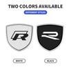 RFKNG1 1/2pcs 3D Metal Car Styling Shield Emblem Badge Stickers For VW Rline Arteon Jetta Atlas Eos Caddy GTD Sharan Transporter