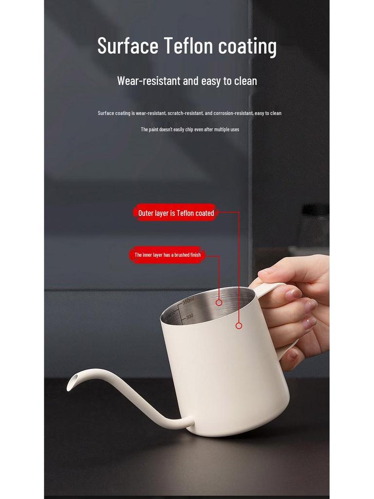 Stainless Steel Long Spout Pour-Over Coffee Kettle for Precise Drip Brewing