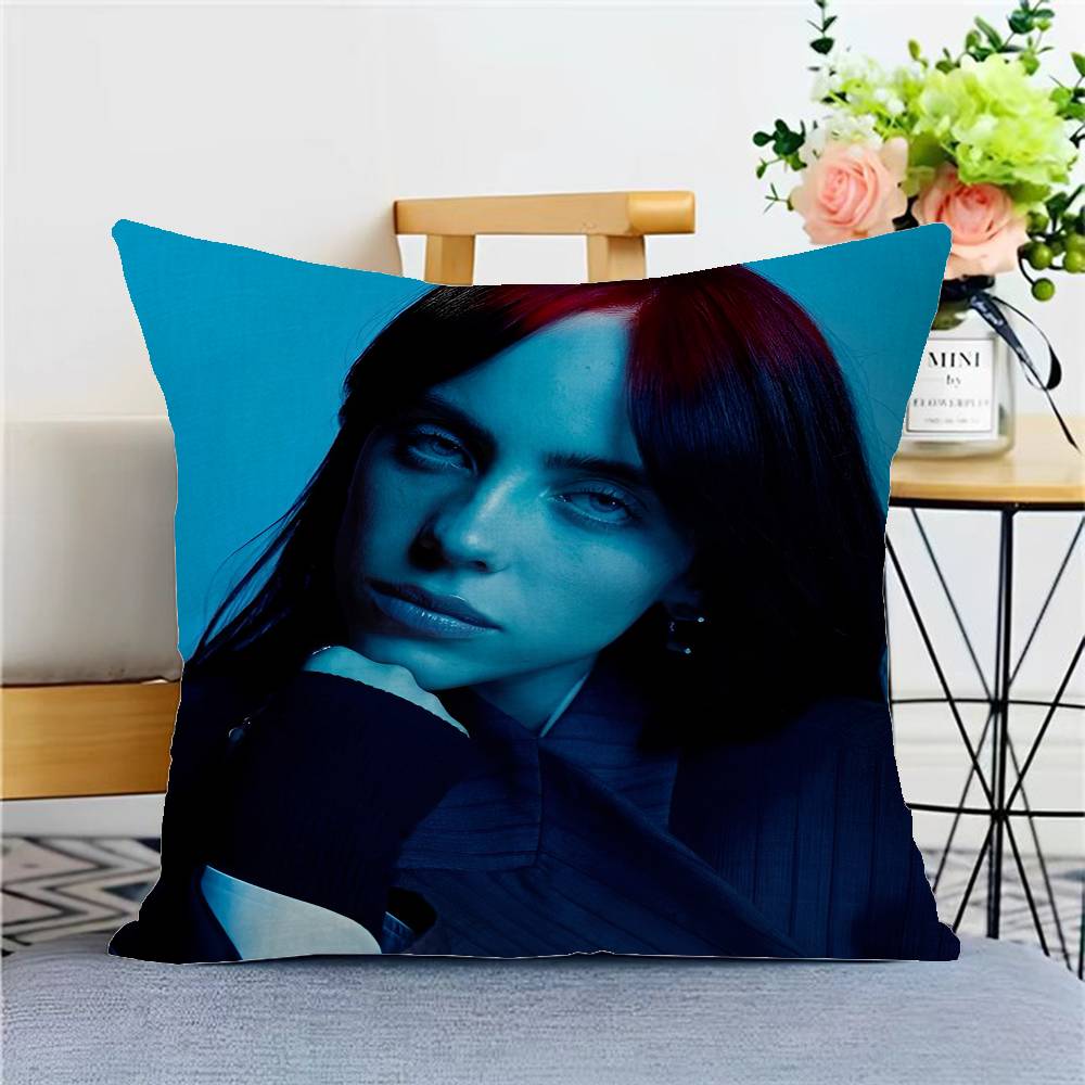 B-Billie E-Eilish Pillow Anime Pillow Sofa Bed Head Pillow Cover Cushion Cover 45x45 Cm Fashion