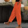 Plus Size Women's Embroidered Patchwork Pants with Buttoned Pockets - Casual Spring/Summer Long Pants